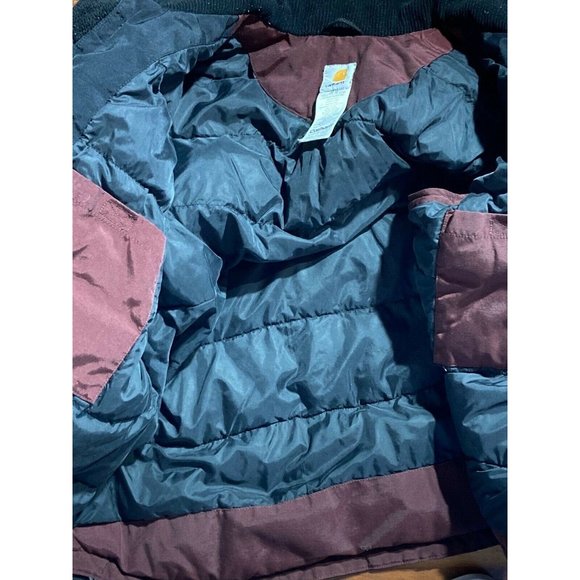 Carhartt Men's Burgundy Full Zip Nylon Quilt Lined Work Vest Size XL - Picture 6 of 6